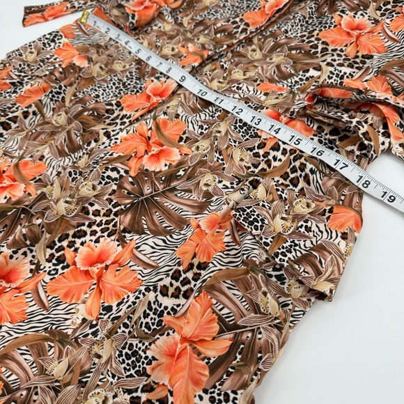 Lita by Ciara Silky Satin Safari Animal Print Utility Romper - Picture 10 of 16
